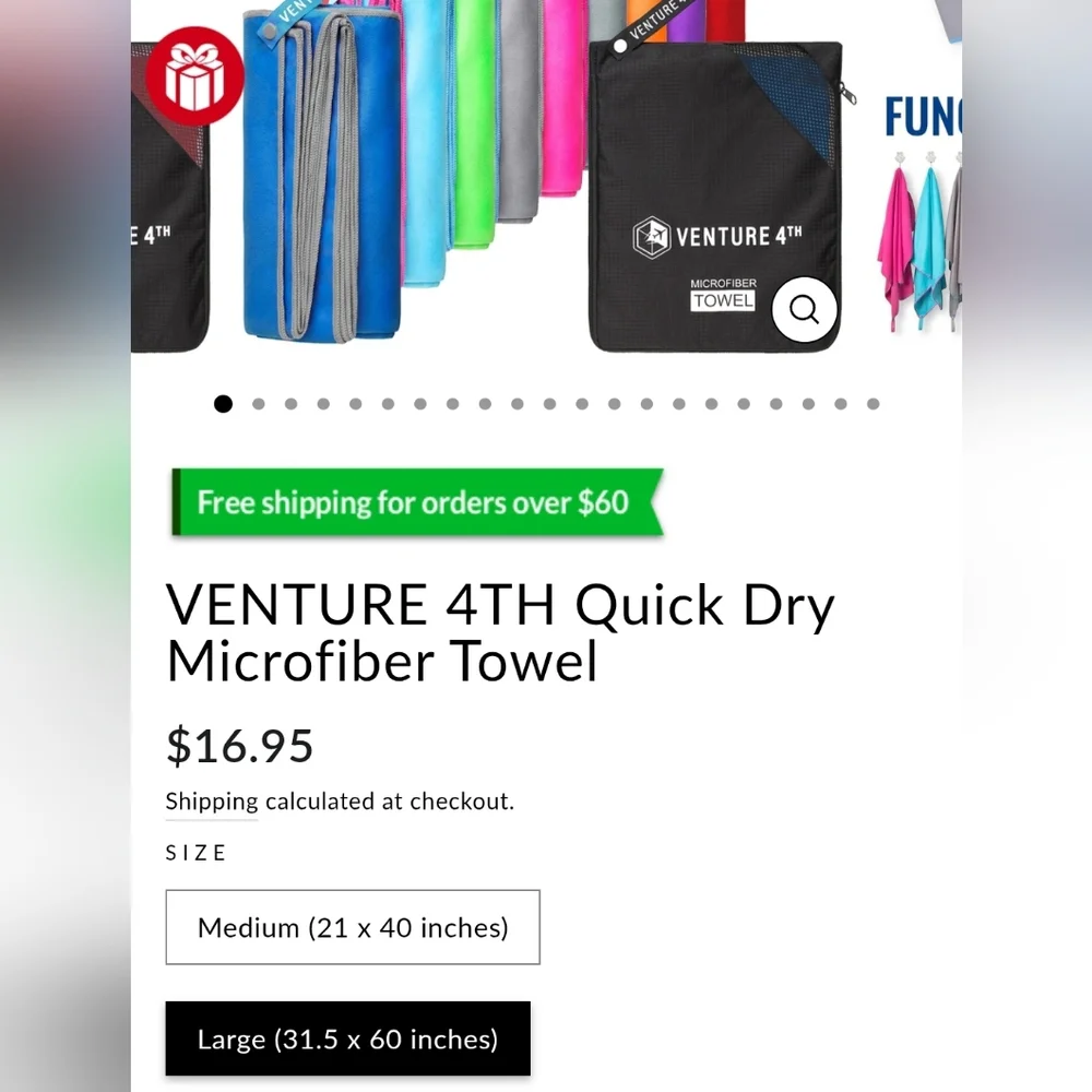 Venture 4th Microfiber Towel